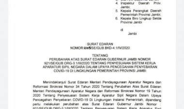 Kerja di Rumah untuk ASN Pemprov Jambi Kembali Diperpanjang