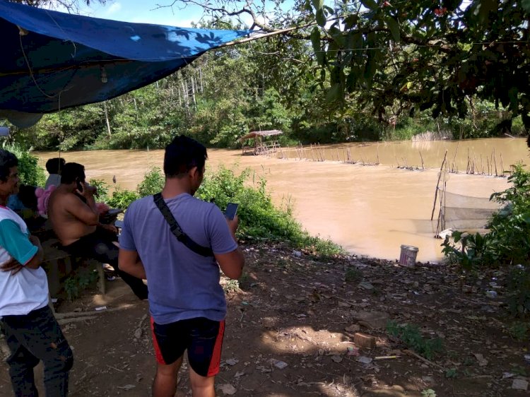 Warga Desa Pudak Muarojambi Geger, Buaya Besar Tampakkan Diri
