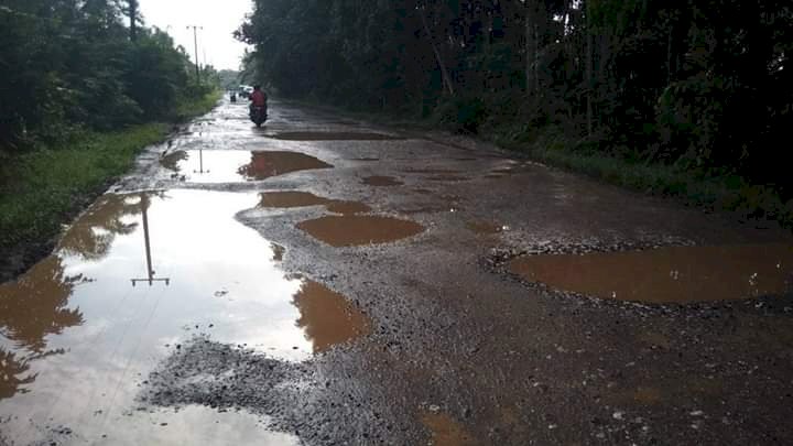 Ibu Bupati!!! Jalan Desa Mudung Darat Rusak Parah