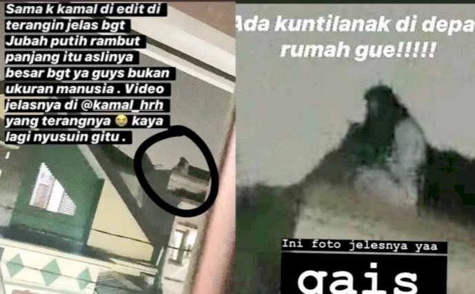 Viral! Hiii Ngeri Kuntilanak Nongkrong di Atas Rumah Warga