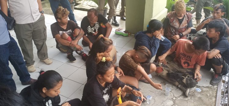 Meresahkan, Belasan Anak Punk Diamankan Satpol PP Sarolangun