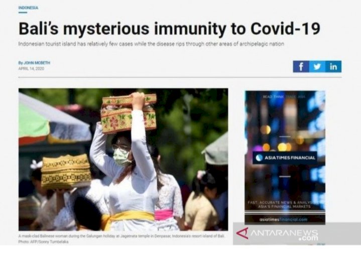 Media Asing & 'Imunitas Misterius' Bali Terhadap COVID-19