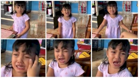 Ada-ada Saja! Nih Bocah Nangis Ketakutan Saat Melihat Duit