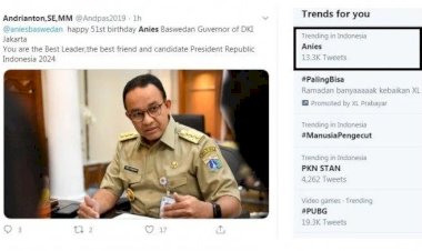 Gubernur Anies Ulang Tahun Jadi Trending, Netizen: You Are the Best Leader