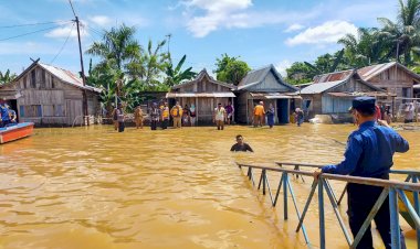 4 Kecamatan di Kota Jambi Terkena Banjir,  Fasha: Tolong Jaga Anak-anak