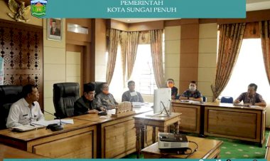 Wako AJB Teleconference Bersama Gubernur dan Bupati/Walikota se-Provinsi Jambi