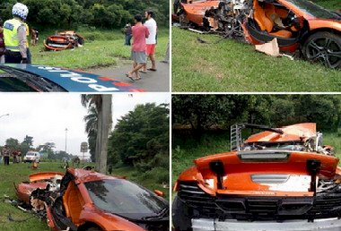Kecelakaan Mengerikan Supercar McLaren di Tol Jagorawi