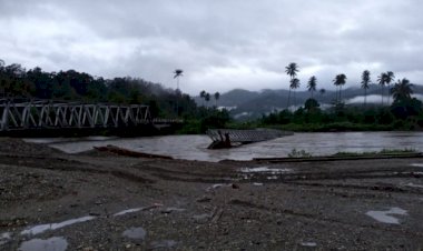 Jembatan Bailey penghubung Trans Seram di Tala Terputus, Begini Kondisinya