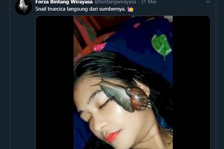 Viral! Video Wanita Letakkan Siput di Wajah, Jawaban Mencengangkan Dokter