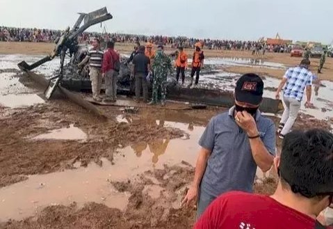 Begini Detik-detik Helikopter Jatuh di Kendal: Sedang Latihan Terbang