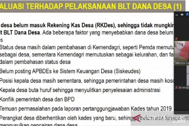 Mendes PDTT Sebut Dua Kendala dalam Penyaluran BLT Dana Desa: Dana Belum Masuk ke Rekening