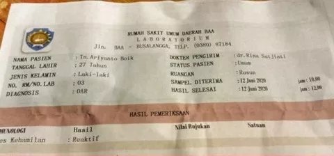 Aneh, Hasil Rapid Tes Pemuda di Nusa Tenggara Ini Kok Jadi Reaktif Hamil?