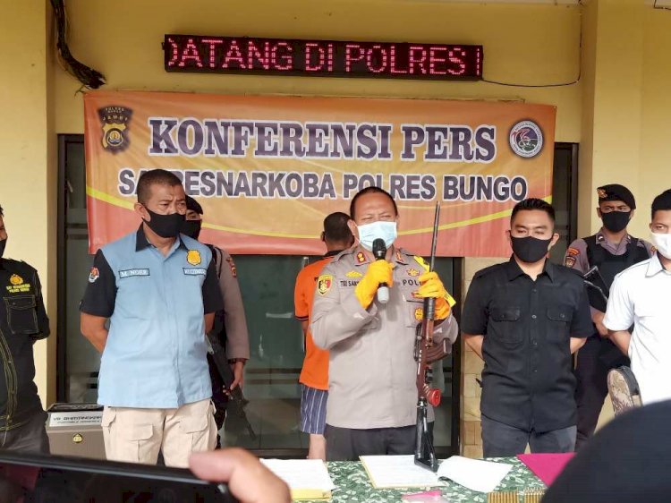Pria di Bungo Ini Miliki Sabu dan Senpi Rakitan Saat Diamankan Polisi