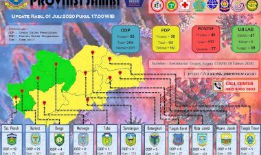 Ini Identitas dan Asal Pasien Sembuh dari Corona di Jambi Hari Ini