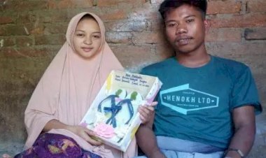 Bikin Iri! Modal Mahar Sandal Jepit, Pemuda Ini Nikahi Wanita Sangat Cantik