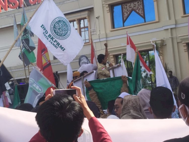 Tolak RUU HIP, Puluhan Ormas di Jambi Turun ke Jalan