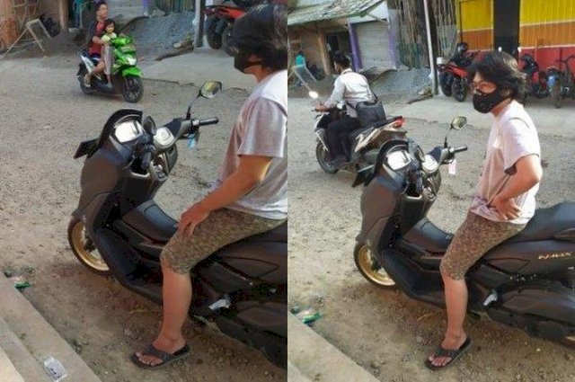 Tukang Parkir Beraksi Seperti Ninja Viral, Muncul Ketika Pemilik Motor Pergi
