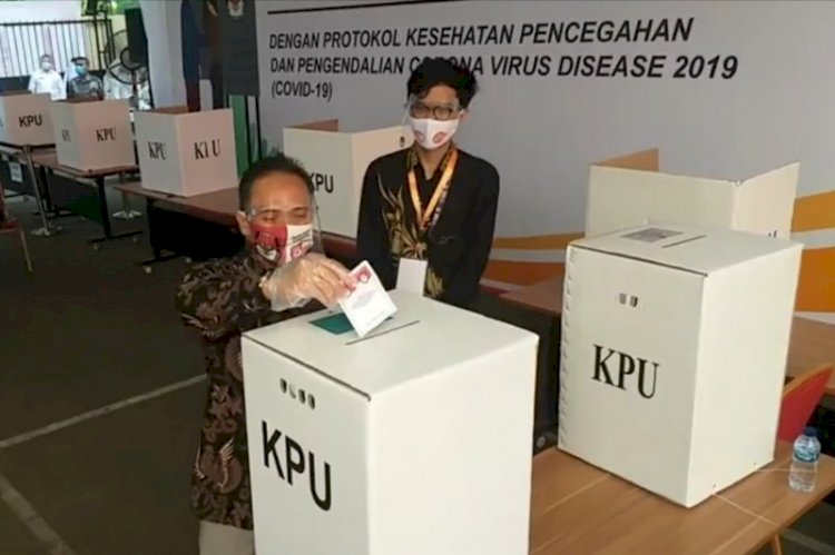 KPU Gelar Simulasi Pencoblosan Pilkada dengan Protokol COVID-19