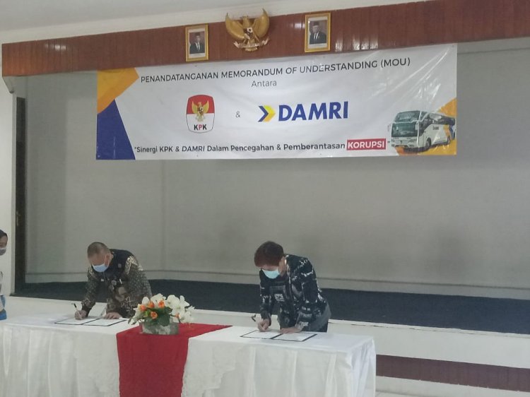 Perluas Jangkauan Kampanye Antikorupsi, KPK-Damri Sepakati Kerja Sama