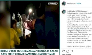 Viral "Aksi Dugem" Para Pendaki di Bukit Savana Rinjani, Banjir Komentar Netizen