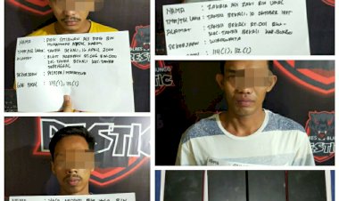 Detik-detik Empat Pemuda Bungo-Jambi Ini Digerebek Polisi Diduga Pesta Sabu, Hingga Tak Berkutik