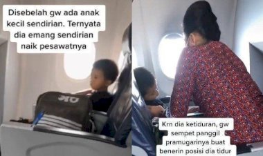 Viral Bocah Ini Nekat Naik Pesawat Sendirian, Ternyata...