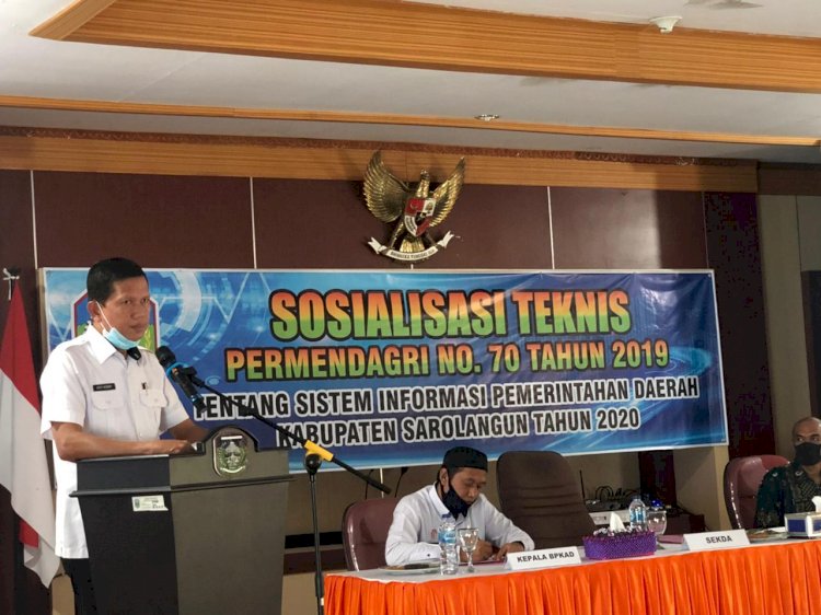 Pemkab Sarolangun Gelar Sosialisasi Permendagri NOMOR 70 Tahun 2019