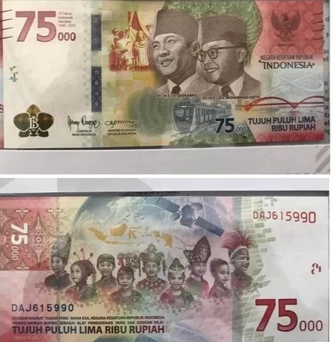 Nih Uang Pecahan Rp75 Ribu di HUT ke-75 RI, Penasaran?