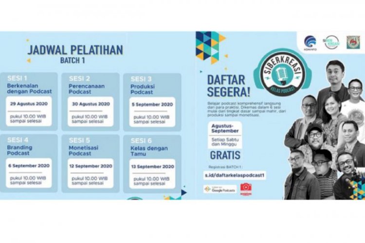 Kominfo Dukung Kelas Belajar Podcast Siberkreasi, Target 5.000 Peserta