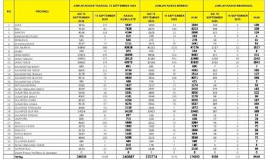 Pasien Positif Corona 19 September di Jambi Meningkat Tajam, 14 Orang Terkonfirmasi Positif