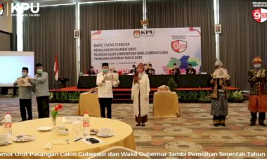 Nomor Urut Pilgub Jambi, CE- Ratu 1, Fachrori- Syafril 2, Al Haris- Sani 3