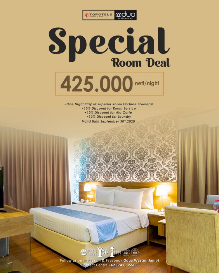 Hotel Odua Weston Jambi Kembali Beri Diskon "SAVETEMBER"