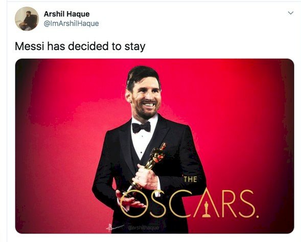 Belasan Meme Messi di Media Sosial Gegara Bertahan di Barcelona