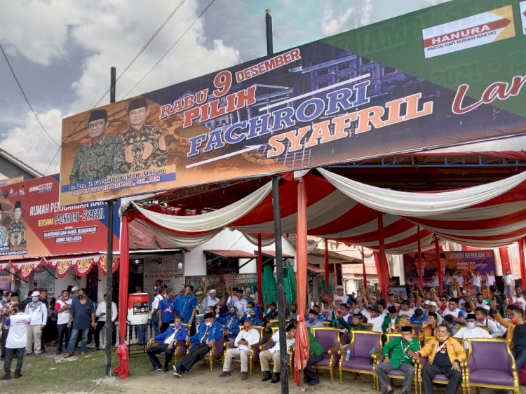 Didampingi Pimpinan Parpol Koalisi, Fachrori Umar- Syafril Nursal Daftar ke KPU