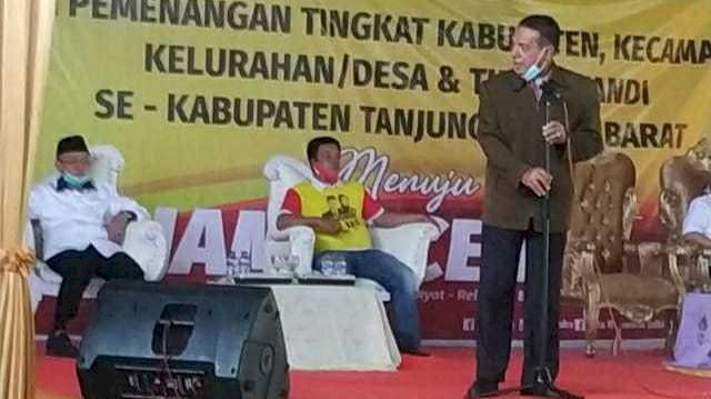 Pelantikan Tim CE- Ratu di Tanjab Barat, Usman Ermulan: Kalau Kalah di Sini Malu Saya