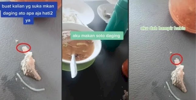 Gimana Rasanya? Soto Habis Semangkuk Ternyata Ada Sesuatu di Dagingnya