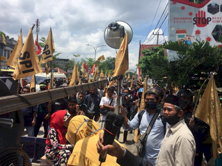Di Tengah Bahaya Corona, Ratusan Anggota SPI Lakukan Aksi di Kota Jambi