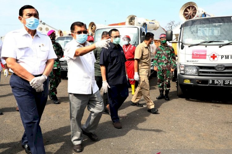 Tinjau Bersama JK di Gudang Darurat PMI untuk penanganan COVID-19, Begini Kata Luhut