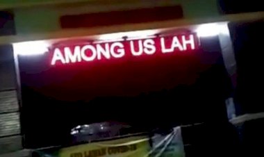 Viral! Running Text SMA di Bekasi Jadi 'Among Us Lah'