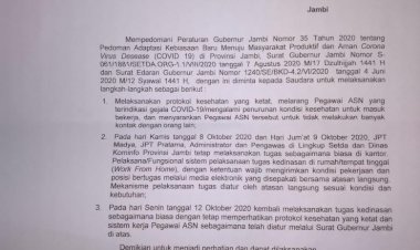 Satu ASN Positif Corona, Kantor Gubernur Jambi Tutup