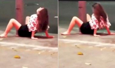 Bikin Geleng Kepala, Gadis Cantik Ini Lakukan Hal Tak Senonoh pada Tiang Listrik