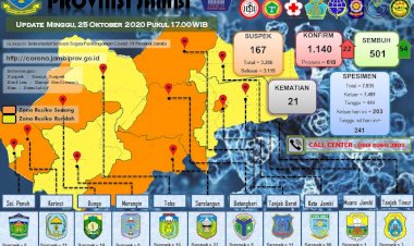 Pecah Rekor, 54 Pasien Corona Jambi Dinyatakan Sembuh Hari Ini