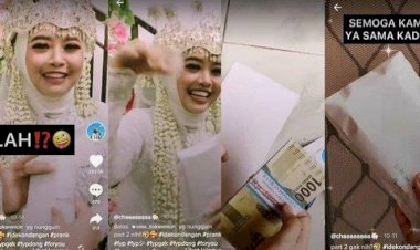 Viral! Pengantin Perempuan Kaget Buka Amplop Sumbangan Teman, Ternyata Uang Gepokan...