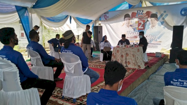 Lantik Tim Pemenangan di Kecamatan Sabak Timur, Romi Hariyanto: Ini Tanah Kelahiran Saya