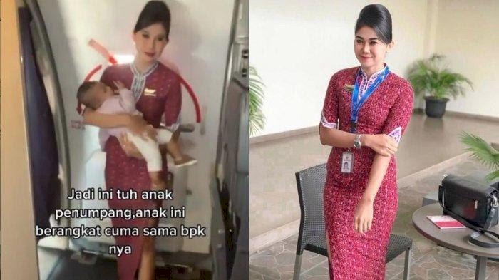 Pramugari Gendong Bayi Menangis Saat Penerbangan Viral di Medsos, Begini Kisahnya...