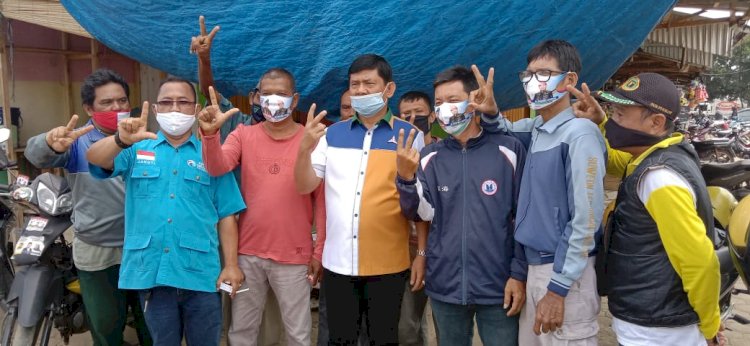 Blusukan ke Pasar PU Muara Tembesi, Rombongan Tukang Ojek Hadang Cawagub Syafril Nursal