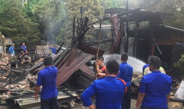 Ditinggal Pergi, Gudang Penggilingan Padi di Muarojambi Ludes Terbakar
