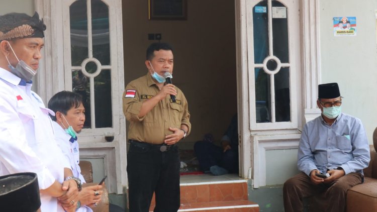 Papan Bunga Selamat Datang Sambut Al Haris di Muara Sabak Barat