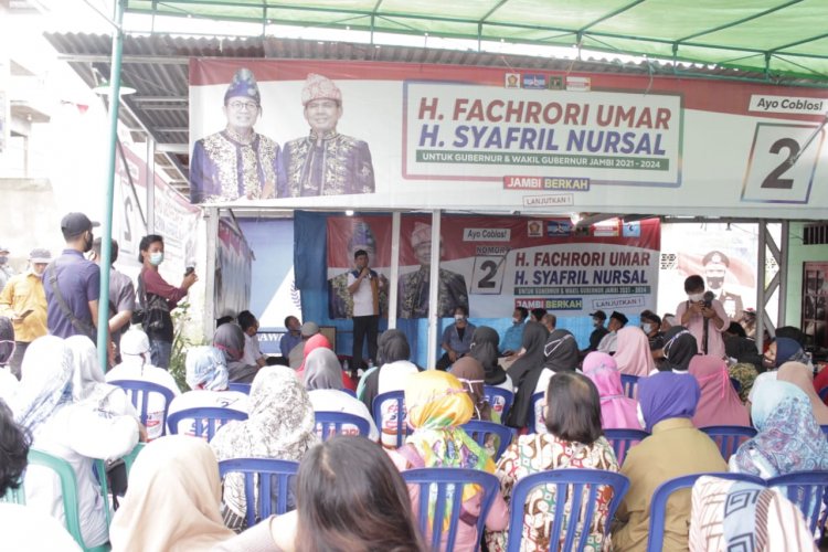 Warga Kelurahan Payo Lebar Kota Jambi Dukung Pasangan Fachrori Umar -Syafril Nursal