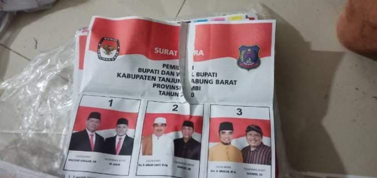 Ribuan Surat Suara Pilgub & Pilbup di Tanjab Barat Rusak, Ini Penjelasan KPU